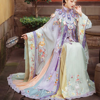 洛竹 明制汉服 琉璃馨月 女士马面裙 H20225 绿色 XL