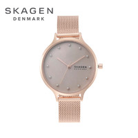 SKAGEN 诗格恩 Skagen诗格恩2019新款珍珠石英表钢带经典满天星手表女友节日礼物