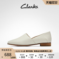 Clarks 其乐 女鞋2021新款复古低跟乐福鞋休闲一脚蹬浅口精致单鞋女