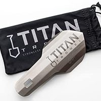 TITAN Titan GO!铲子:0.5 盎司超轻钛微型铲 | 超坚固、超轻钛背包铲