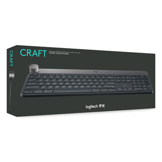 logitech 罗技 Craft 108键 2.4G蓝牙 优联 双模无线薄膜键盘 灰色 无光
