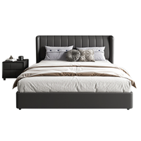 Sleemon 喜临门 维森 现代简约皮床 深灰色 1.8m床 储物款