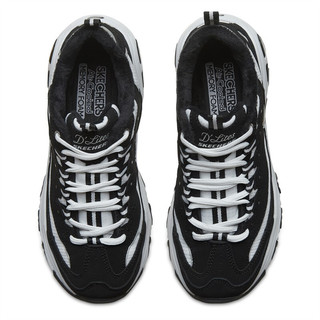 SKECHERS 斯凯奇 D'Lites 1.0 女子休闲运动鞋 66666125/BKW 黑色/白色 35