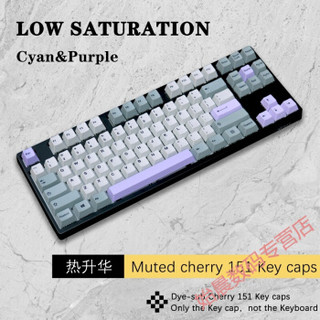 GMK Muted缄默PBT热升华键帽151键大全套灰白复古怀旧Silent静谧 缄默151键PBT热升华键帽 cherry原厂高度 官方标配