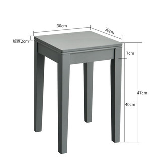 JIAYI 家逸 RF-TS107 新中式实木方凳  高级灰 常规款 单把装