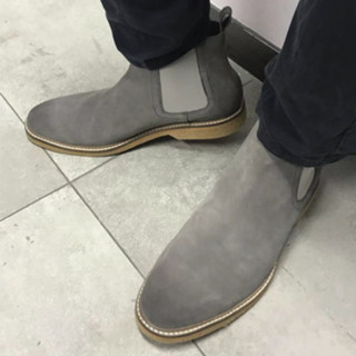 TIMOTHY&CO. 迪迈奇 男士短筒切尔西靴 TMG65171 基础款 灰色 42