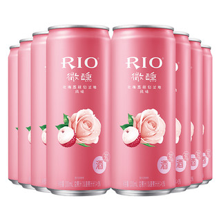 RIO 锐澳 微醺 鸡尾酒 玫瑰荔枝白兰地风味 330ml*8罐