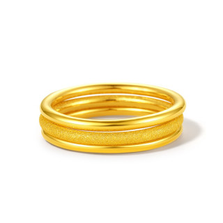 chow tai seng 周大生 y0ac0030 女士三生三世足金戒指 19号 0.