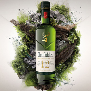 Glenfiddich 格兰菲迪 12年 单一麦芽 苏格兰威士忌 40%vol 700ml