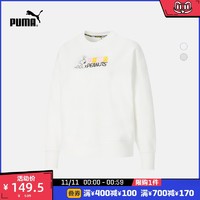 PUMA 彪马 官方正品 新款女子 PEANUTS 联名款印花圆领卫衣 531159