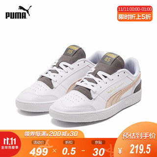 PUMA 彪马 新款男女同款复古板鞋 RALPH SAMPSON 375909 白-蛋酒色-石灰色-01 36