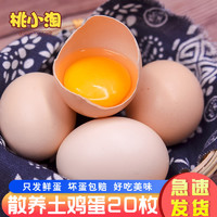 桃小淘 农家生态土鸡蛋20枚装 新鲜鸡蛋草鸡蛋笨鸡蛋