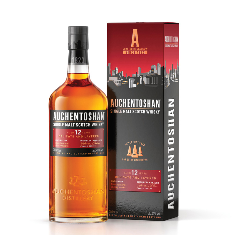 AUCHENTOSHAN 欧肯特轩 12年 苏格兰 单一麦芽威士忌 40%vol 700ml