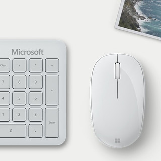 Microsoft 微软 精巧鼠标 蓝牙无线鼠标 1000DPI 冰川灰