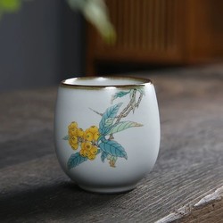 原矿汝窑高禅杯 6.5cmx6.5cm 容量100ml 开片之美