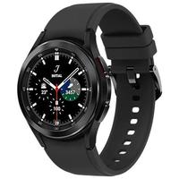 SAMSUNG 三星 Galaxy Watch4 Classic 蓝牙通话 智能手表 42mm 黑色不锈钢表壳 陨石黑氟橡胶表带(血氧、心率、GPS)