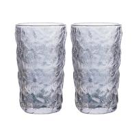 LOVWISH 乐唯诗 冰川玻璃杯 380ml*2 烟灰色