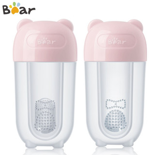 Bear 小熊 电器（Bear）婴儿牙刷  手指套牙刷 训练软毛乳牙刷 新生幼儿硅胶口腔清洁2个装辛蒂粉MX-Y0002