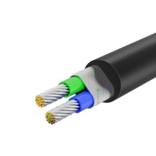 UGREEN 绿联 AV119 3.5mm转L型 音频线缆 0.5m 扁线 深邃黑