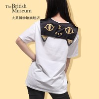 大英博物馆 盖亚安德森猫系列 萌猫宽松披肩可拆卸T恤 创意文化衫 XL