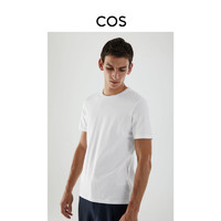COS 男装 标准版型圆领短袖T恤白色新品0164609001