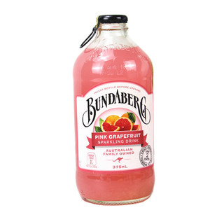 BUNDABERG 宾得宝 含气葡萄柚汁饮料 澳州原装进口 375ml*6玻璃瓶装 发酵果汁气泡水