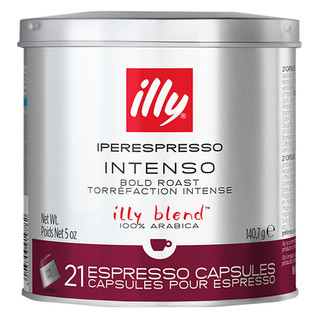 illy 意利 illy iperespresso系统 深度烘焙浓缩咖啡胶囊 21颗/罐