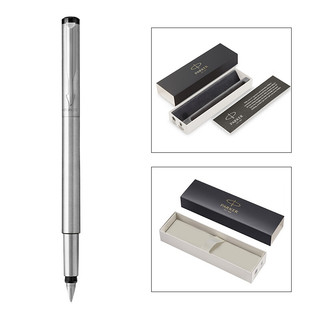PARKER 派克 钢笔 Vector威雅系列 钢杆白夹 F尖 单支装