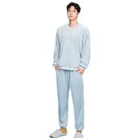 Bananain 蕉内 男士法兰绒家居服套装 H301P 浅灰蓝 M