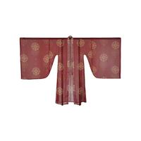 绣罗衣 唐制汉服 春庭晚 女士直领大袖衫齐胸裙披帛 红绿色 M