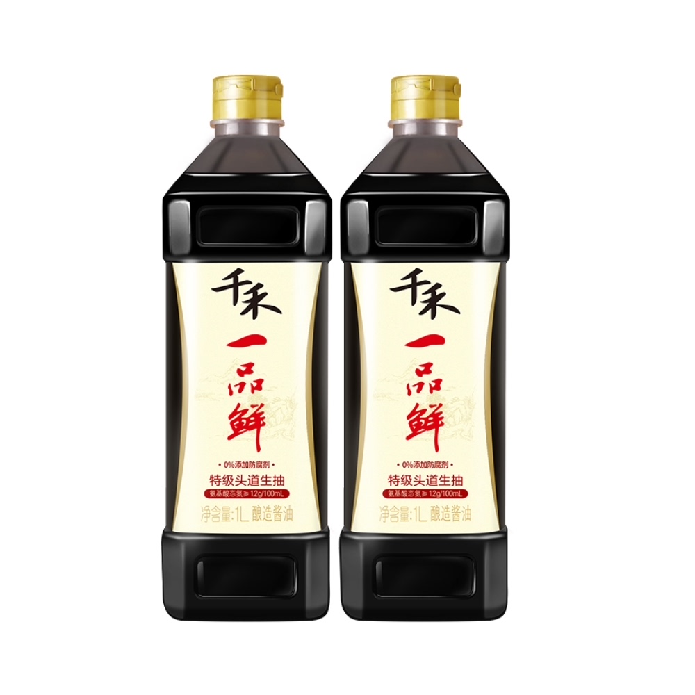 千禾 一品鲜 特级头道生抽 1l*2瓶