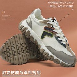 FILA 斐乐 FUSION斐乐潮牌男子复古跑步鞋时尚撞色运动鞋