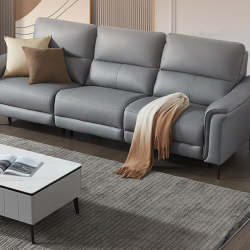 kuka顾家家居yg3016意式布艺沙发三人位月岩灰