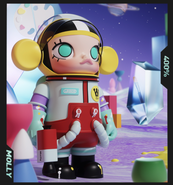 泡泡玛特cosplay周边_pop mart 泡泡玛特 mega珍藏系列400% space mol