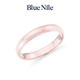 Blue Nile经典结婚戒指素戒指圈14K金铂金玫瑰金对戒男士简约百搭 3毫米14K白金（备注港码，最大HK25）