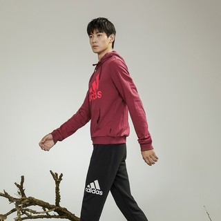 adidas 阿迪达斯 MH BOS PO FT 男子运动卫衣 FT8414 汉玉白/亮粉红荧光 XS