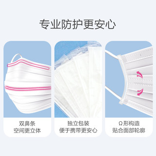 日本masto一次性口罩三层双鼻条防护防尘透气薄款独立装白色防晒