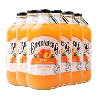 BUNDABERG 宾得宝 含汽果汁饮料 蜜桃味 375ml*12瓶