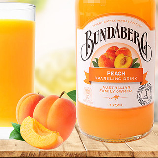 BUNDABERG 宾得宝 含汽果汁饮料 蜜桃味 375ml*12瓶