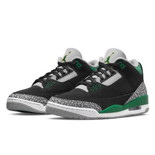 AIR JORDAN 正代系列 Air Jordan 3 Retro 中性篮球鞋 CT8532-030 黑/松绿/银/白色 37.5