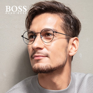 HUGO BOSS眼镜架男士圆框钛合金复古轻巧时尚镜框近视眼镜0993（勿拍）
