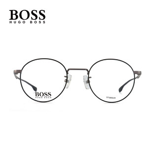 HUGO BOSS眼镜架男士圆框钛合金复古轻巧时尚镜框近视眼镜0993（TI7）