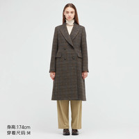 UNIQLO 优衣库 女子羊毛粗花呢大衣 442907