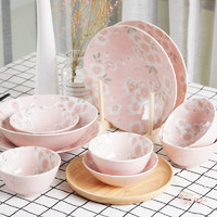 G&W 日本进口陶瓷餐具套装系列家用日式釉下彩陶瓷饭碗餐盘面碗圆盘碟子钵餐具10头套装