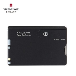 VICTORINOX 维氏 瑞士军刀 瑞士卡（10种功能）黑色磨砂面0.7133