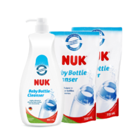 NUK 奶瓶清洁液宝宝专用奶嘴玩具清洗剂不伤手950ml+750ml*2组合