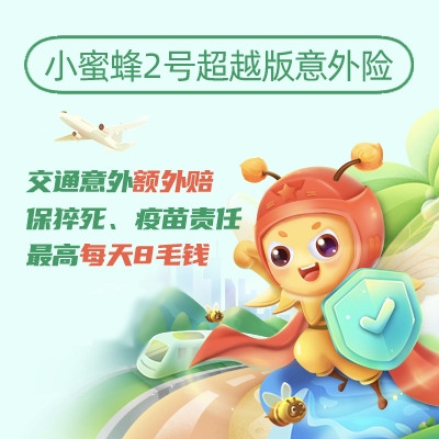 鼎和保险 小蜜蜂2号超越版意外险  最高500万保额