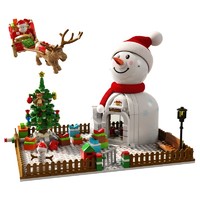 森宝积木 圣诞系列 601156 雪人礼物屋