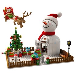 SEMBO BLOCK 森宝积木 圣诞系列 601156 雪人礼物屋
