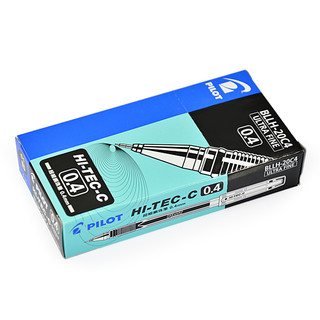 PILOT 百乐 HI-TEC-C系列 BLLH-20C4 拔帽中性笔 0.4mm 黑色 12支装